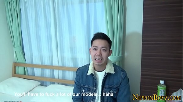 Japanese teen tugging his cock